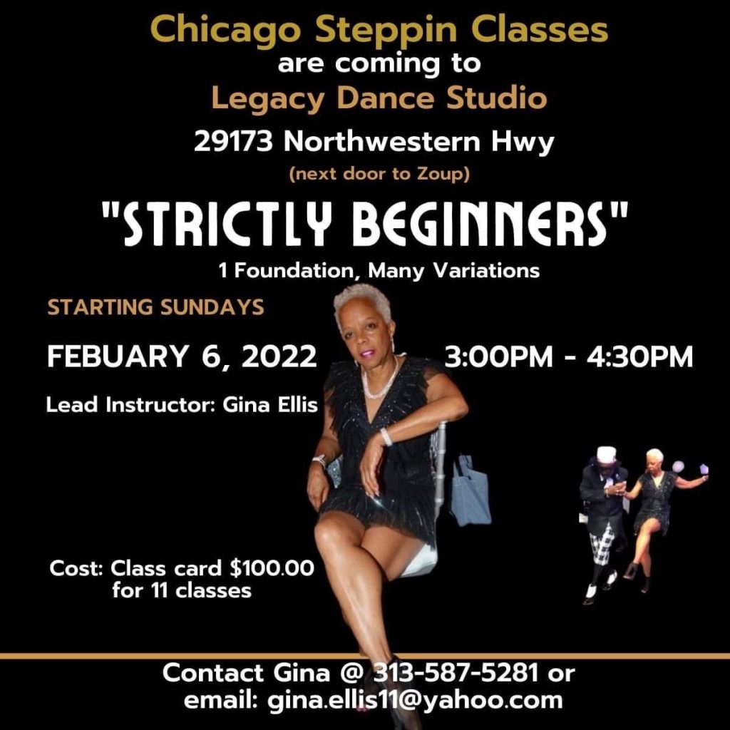 Gina Ellis Chicago Stepping class flyer