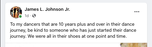 James L Johnson Facebook post to steppers